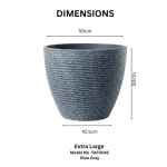 Stone Textured Round Planter Extra Large - Image 3