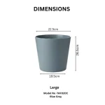 Minimalist Mini Wide Rim Round Plastic Planter Blue Gray - Image 5
