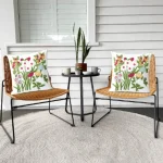 Botanical Meadow Embroidered Decorative Cushion Cover  - Image 4