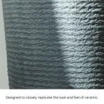 Stone Textured Round Plastic Planter Light Gray - Image 10