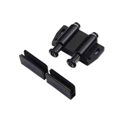 Glass Hinge Double Door Kit Black