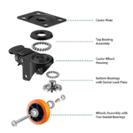 TAITA High Quality Orange Heavy Wheel Lock - Image 2