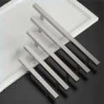 Stainless Steel Round leg Square handle Silver