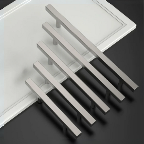 Stainless Steel Round leg Square handle Silver