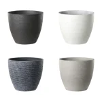 Stone Textured Round Planter Small