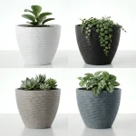 Stone Textured Round Planter Small - Image 7