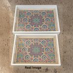 Boho Prism Decorative Wooden Serving Tray Set - Image 6
