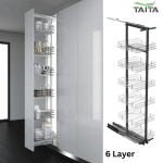 Larder Pull Out Tall Unit-Chromium