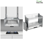 2 Tier Elevator System Pull-Out Dish Rack