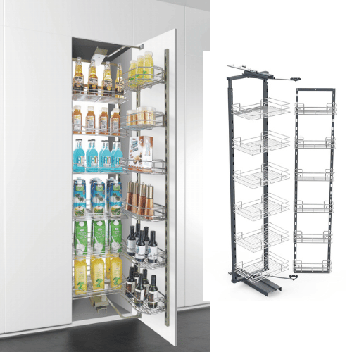 Larder Rack Roll Out 6 Layer Chromium