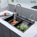 Intelligent Multifunctional Smart 12 Options Dual Waterfall Sink