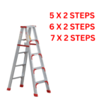 Aluminum double side step ladder