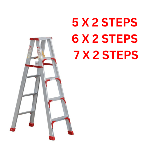 Aluminum double side step ladder