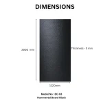 STC Luxurious Metal Finish Bamboo Charcoal Wall Sheet – Hammered Board Black BC-03 - Image 3