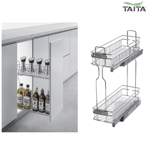 2-Tier Bottle Storage Chromium Plated