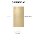STC Luxurious Marble Finish Bamboo Charcoal Wall Sheet – Retro Gold BC-05 - Image 3