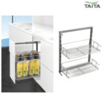 2-Tier Side Mounted Bottle Storage