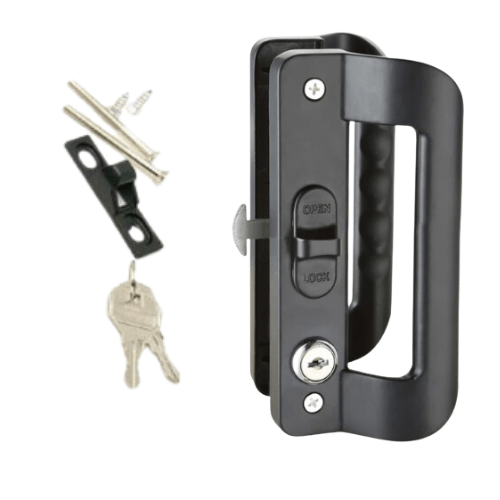 Solid Aluminum Sliding Lock with Key 6221