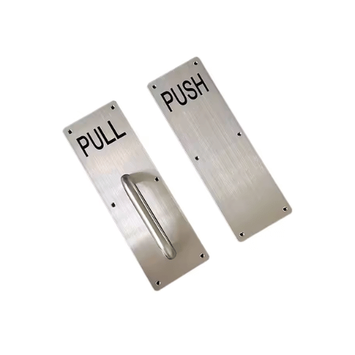 SOLID Stainless Steel Door Push and Pull Indicator with Handle