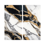 UV Marble Sheet Black Abstract