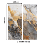 TAITA Luxurious PVC UV Marble Sheet Radiant Rust  - Continuous Pattern Series - Image 3