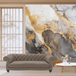 TAITA Luxurious PVC UV Marble Sheet Radiant Rust  - Continuous Pattern Series - Image 2