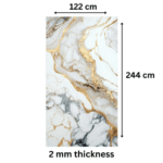 TAITA Luxurious PVC UV Marble Sheet Eclipse Glow - Image 3