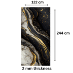 TAITA Luxurious PVC UV Marble Sheet Metallic Luxe - Image 3