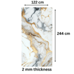 TAITA Luxurious PVC UV Marble Sheet Grey Whisper - Image 3
