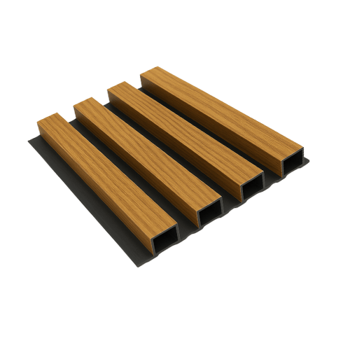 TAITA Innovative PU Light Oak Square Fluted Wall Panel