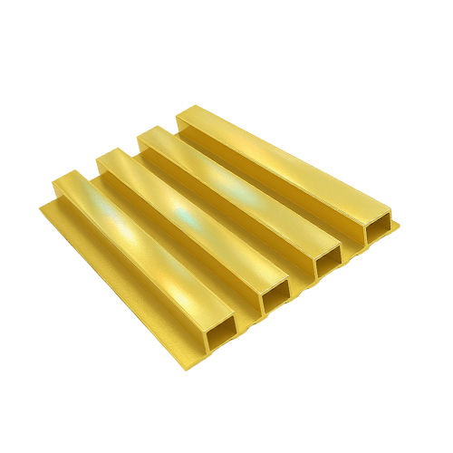 TAITA Radiant Gold Metallic Square Fluted Wall Panel