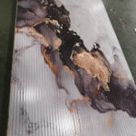 TAITA Luxurious PVC UV Fluted Marble Sheet Charcoal Gleam Ridge - Image 4