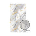 TAITA Premium PVC UV Fluted Marble Sheet Mist Glow Ridge