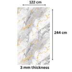 TAITA Luxurious PVC UV Fluted Marble Sheet Mist Glow Ridge - Image 3