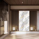 TAITA Luxurious PVC UV Fluted Marble Sheet Mist Glow Ridge - Image 2