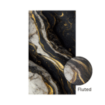 TAITA Premium PVC UV Fluted Marble Sheet Metalic Luxe Ridge