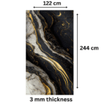 TAITA Luxurious PVC UV Fluted Marble Sheet Metalic Luxe Ridge - Image 3