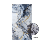 TAITA Luxurious PVC UV Fluted Marble Sheet Midnight Fog Ridge