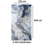TAITA Luxurious PVC UV Fluted Marble Sheet Midnight Fog Ridge - Image 3