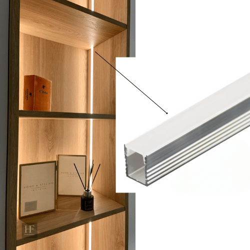 Narrow Square Aluminum LED Strip Profile