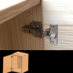 TAITA Full Overlay Concealed Hinges V Type Soft Close 759 Clip Type Iron - Image 7
