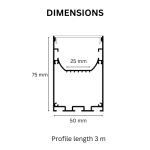 TAITA Luxury Aluminum Surface/Suspended Mount LED Profile - Image 8