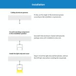TAITA Luxury Aluminum Surface/Suspended Mount LED Profile - Image 10