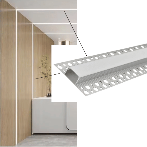Recessed Trimless Plaster-in LED Profile
