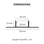 TAITA High Quality Aluminum Recessed Trimless Plaster-in LED Profile - Image 5