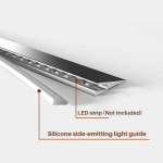 TAITA Ultra-Thin Aluminum LED Profile with Silicone Diffuser for Hidden Accent Lighting - Image 5