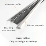 TAITA Luxury Surface Mounted 45 Degree Aluminum LED Profile - Image 7