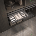 TAITA Elite Wardrobe Pull Out Leather Underwear Storage Shelf - Image 4