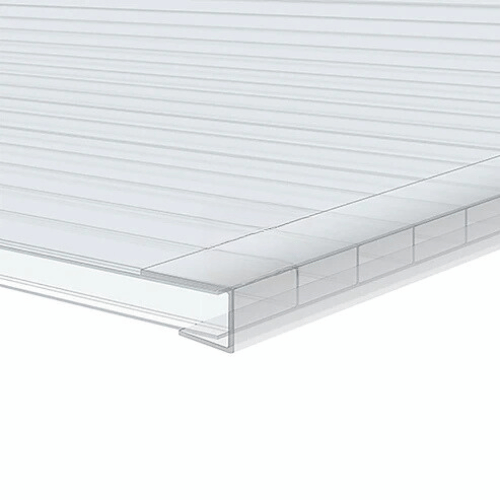 122 Solid Polycarbonate Sheet End Cover Strip - Image 2