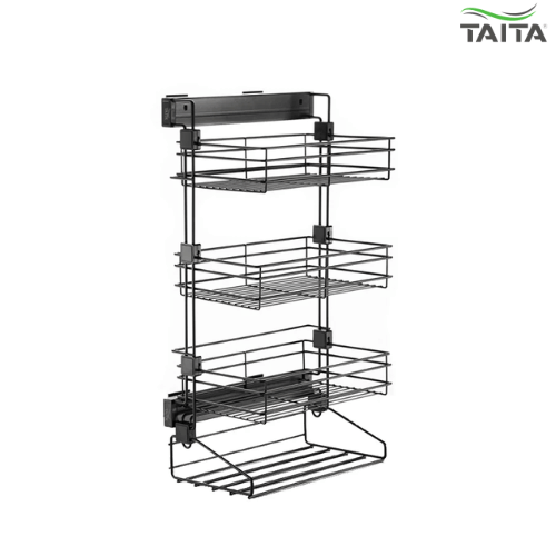 Wardrobe Side Mounted 4 Layer Pull Out Rack